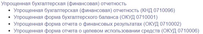 Состав упрощенной бух. отчетности Состав упрощенной бух. отчетности